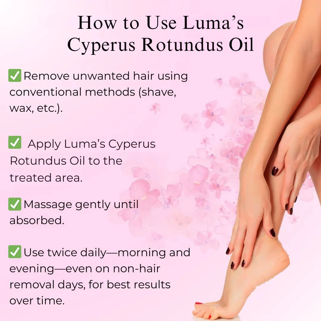 Cyperus Rotundus Oil for Natural Permanent Hair Reduction Luma Shop
