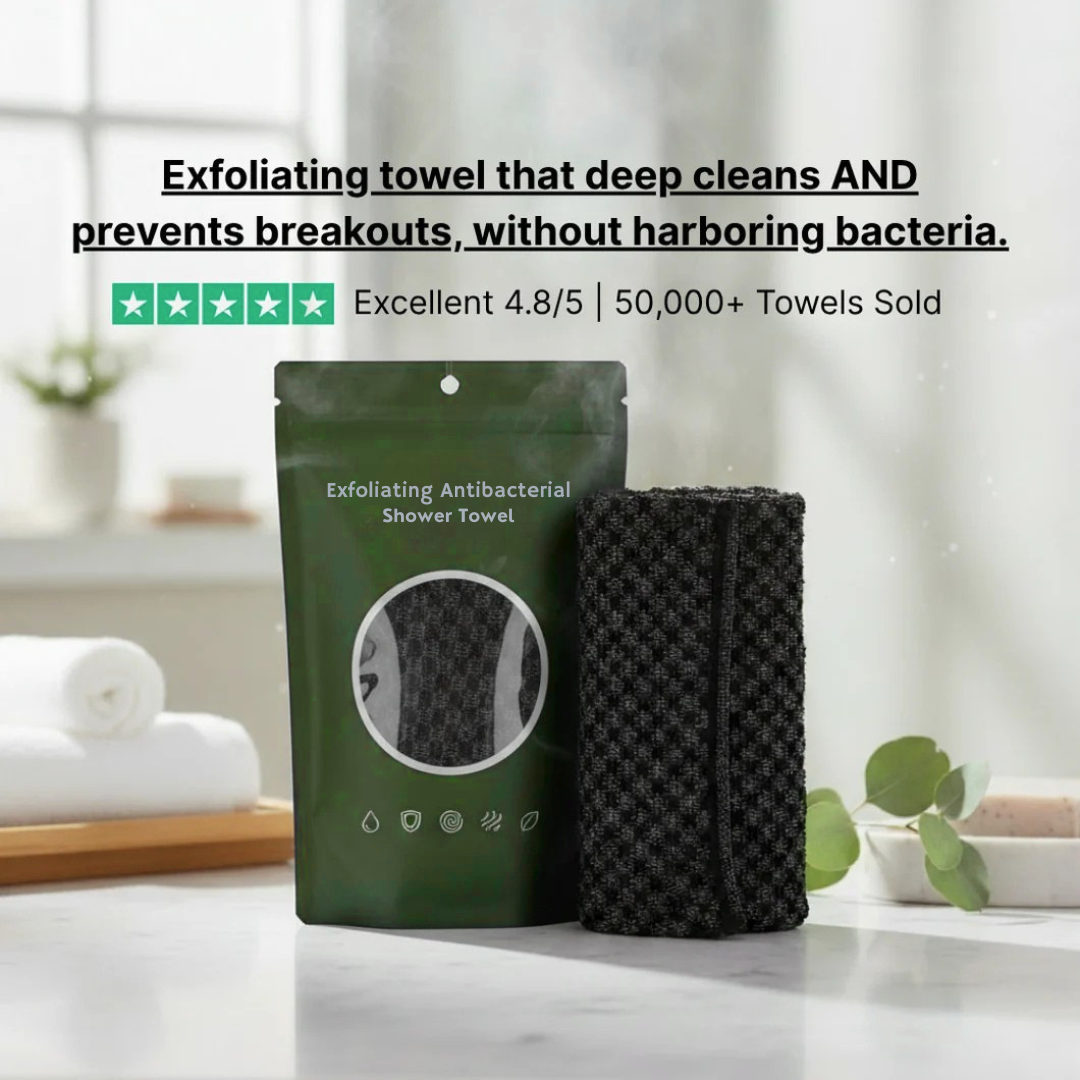 Exfoliating Antibacterial Shower Towel Luma Shop