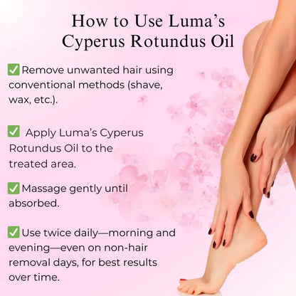 Cyperus Rotundus Oil for Natural Permanent Hair Reduction Luma Shop