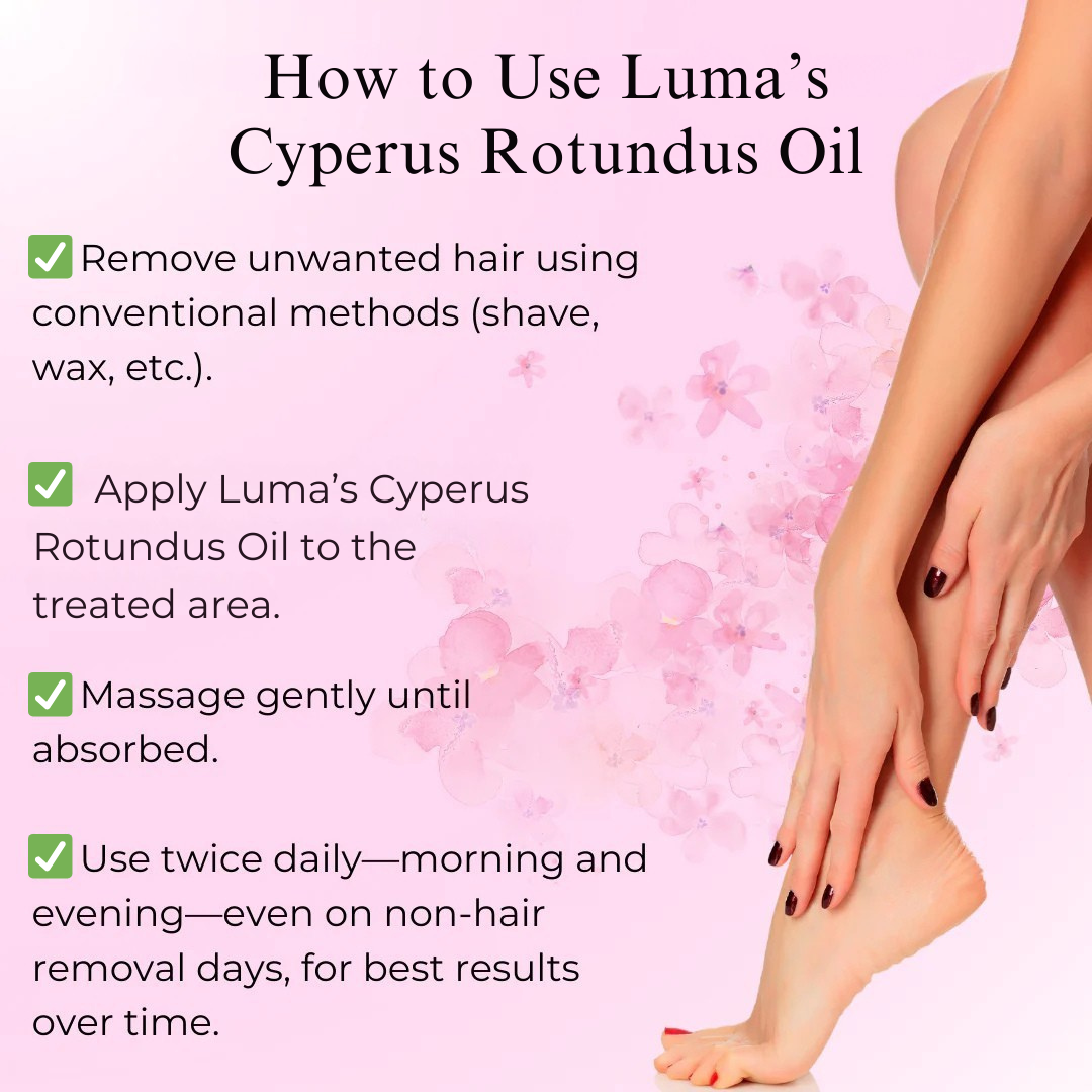 Cyperus Rotundus Oil for Natural Permanent Hair Reduction Luma Shop
