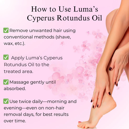 Cyperus Rotundus Oil for Natural Permanent Hair Reduction Luma Shop