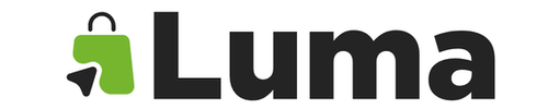 Luma logo with a green and black design on a white background